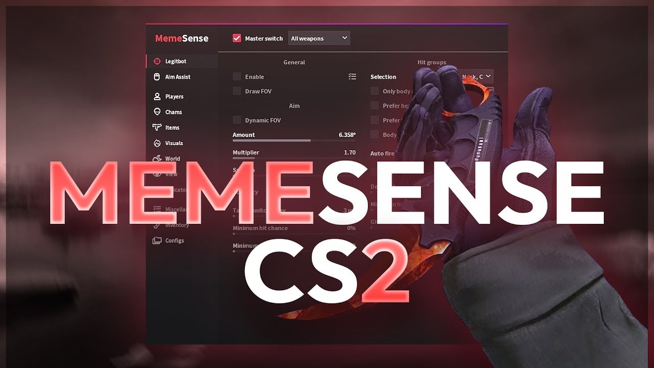 MemeSense CS2 — ESP, Rage, Legit Settings & Skin Changer!