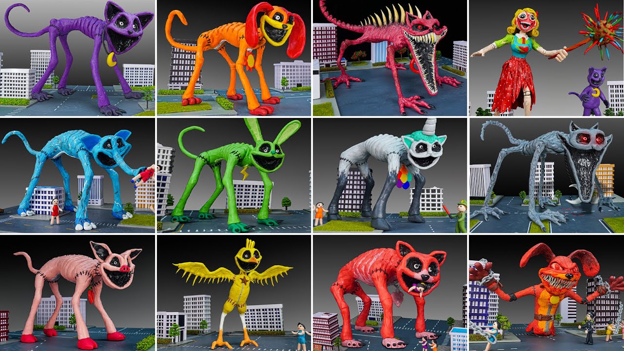 😱 ALL SMILING CRITER GIANT FORM and BOSSES IN POPPY PLAYTIME CHAPTER 3 with clay