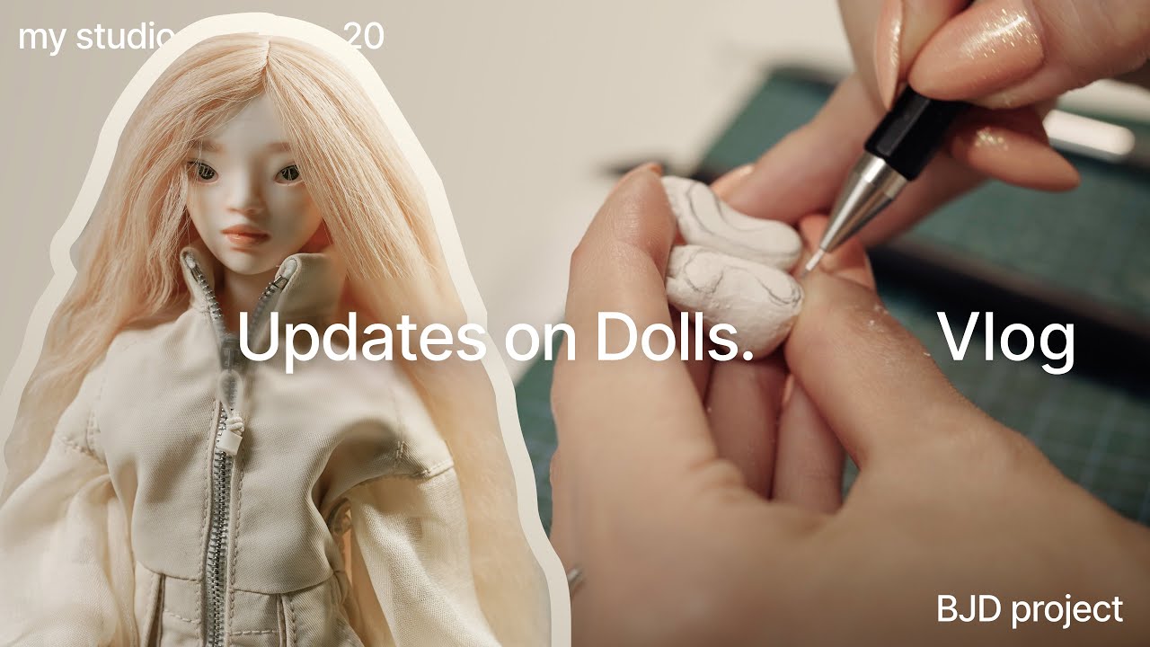BJD Doll making, labels, wigs and art museum • my studio diary • ep.20