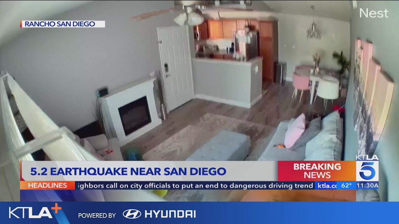 Videos show shaking from 5.2 quake that struck near San Diego