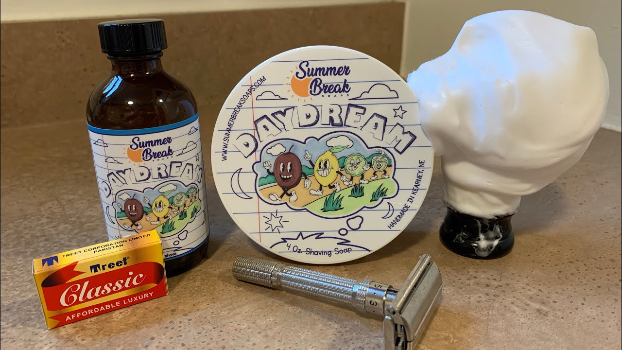 A shave with Summer Break Soap’s “Daydream” and the Gillette Slim Adjustable razor