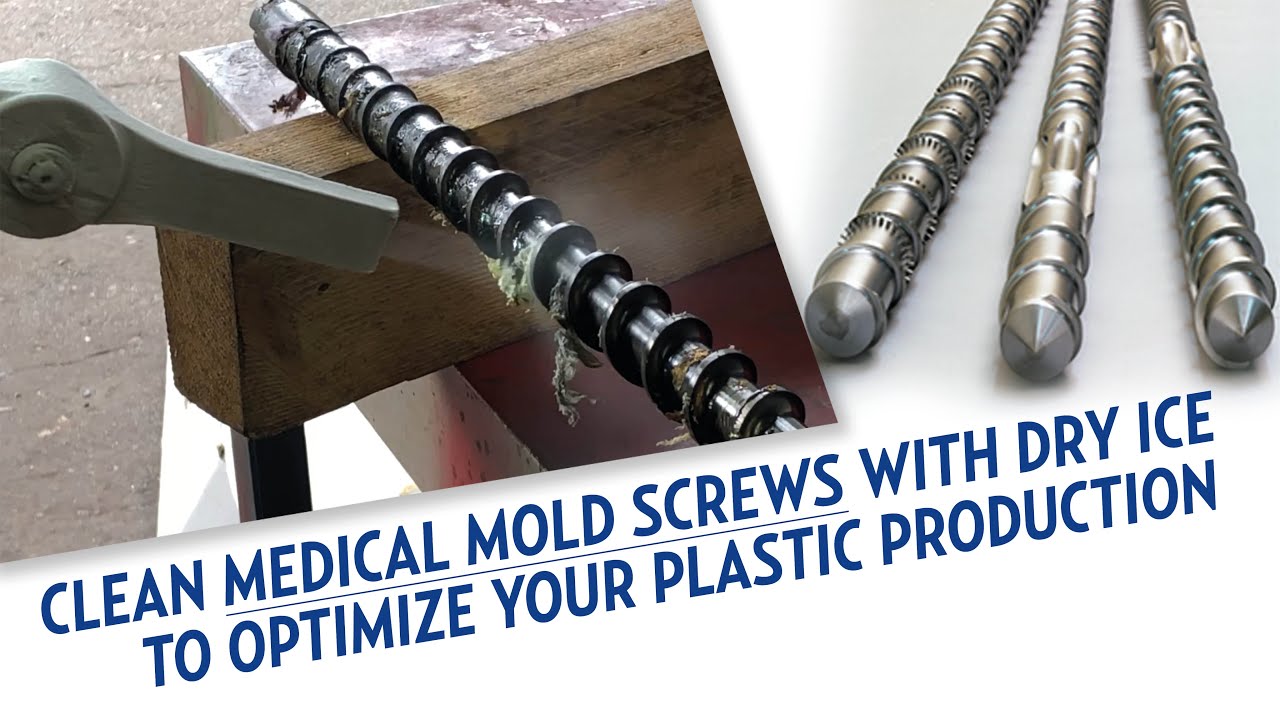 Injection mold screw cleaning with Dry Ice Blasting from Cold Jet