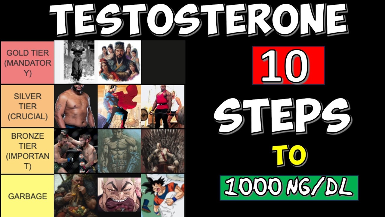 The ONLY 10 Tips Proven To Increase Testosterone To 1000+ ng/dL (Science-Backed Tier List)