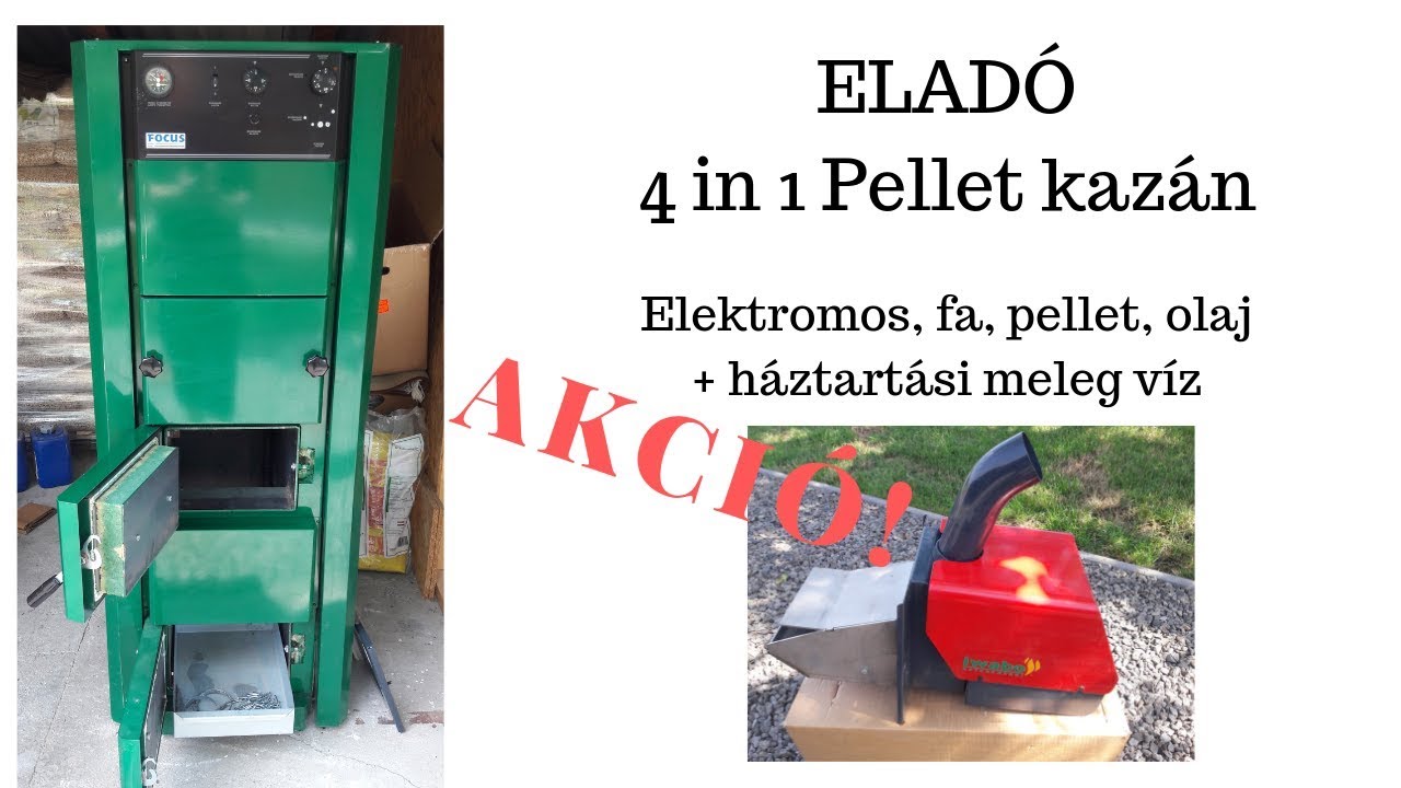Nagyon jó áron, sürgősen eladó 4in1,  automata pellet kazán!