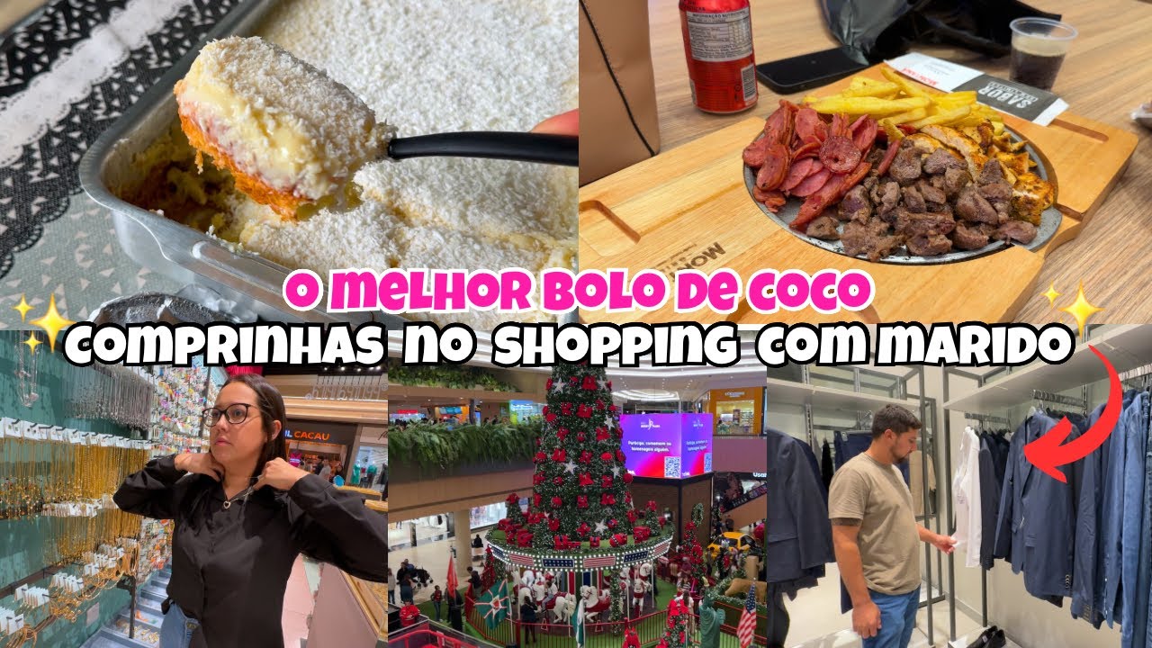 Comprinhas no Shopping com o marido 🩷 Bolo de coco / vlog de rotina