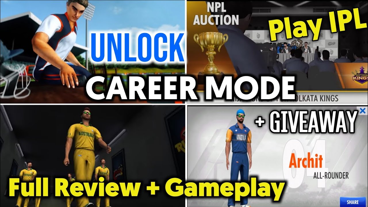 WCC 3 MY CAREER MODE Gameplay + Review || WCC 3 My Career Mode Unlocked + Giveaway