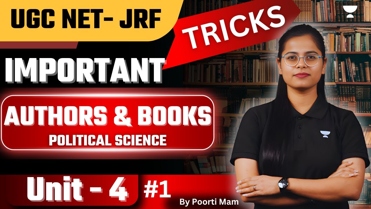 🔥Unit-4 Important Books & Authors | Funny TRICKS😃| Political Science | UGC NET SET 2024 | Poorti Mam