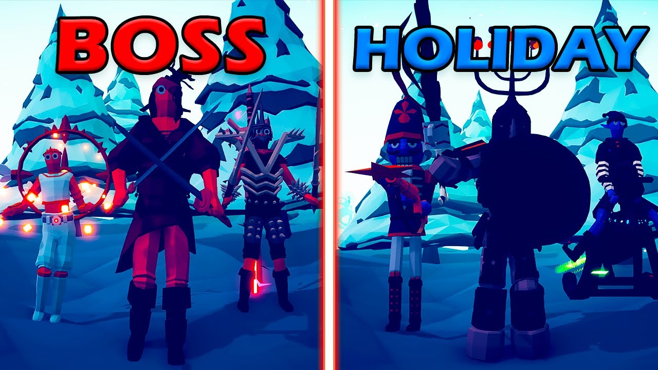 BOSS UNITS TEAM vs HOLIDAY TEAM - Totally Accurate Battle Simulator | TABS