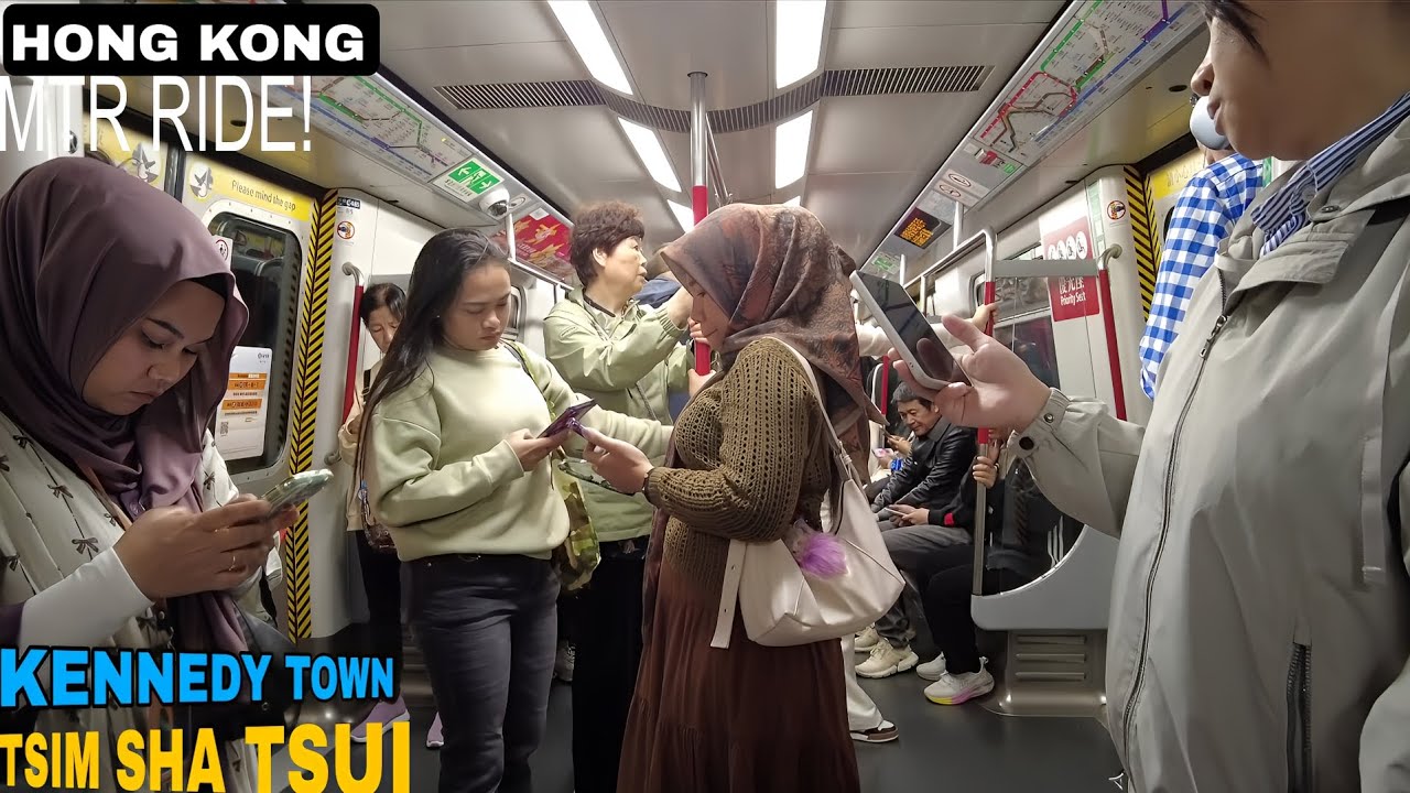 📍Hong kong MTR ride - KENNEDY TOWN to TSIM SHA TSUI | Raw Video 4k HDR 