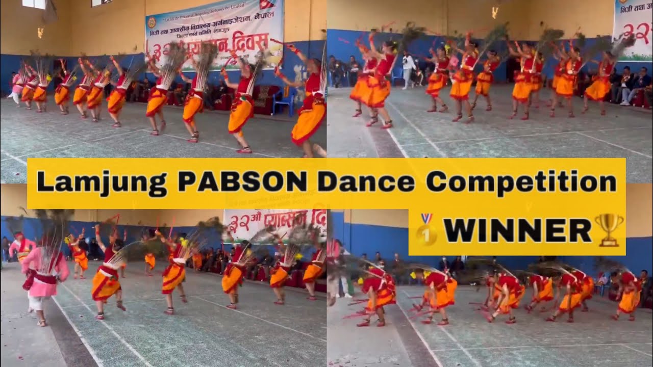 Lamjung PABSON Dance Competition 🥇WINNER🏆Tharu Lathi Mayur Dance