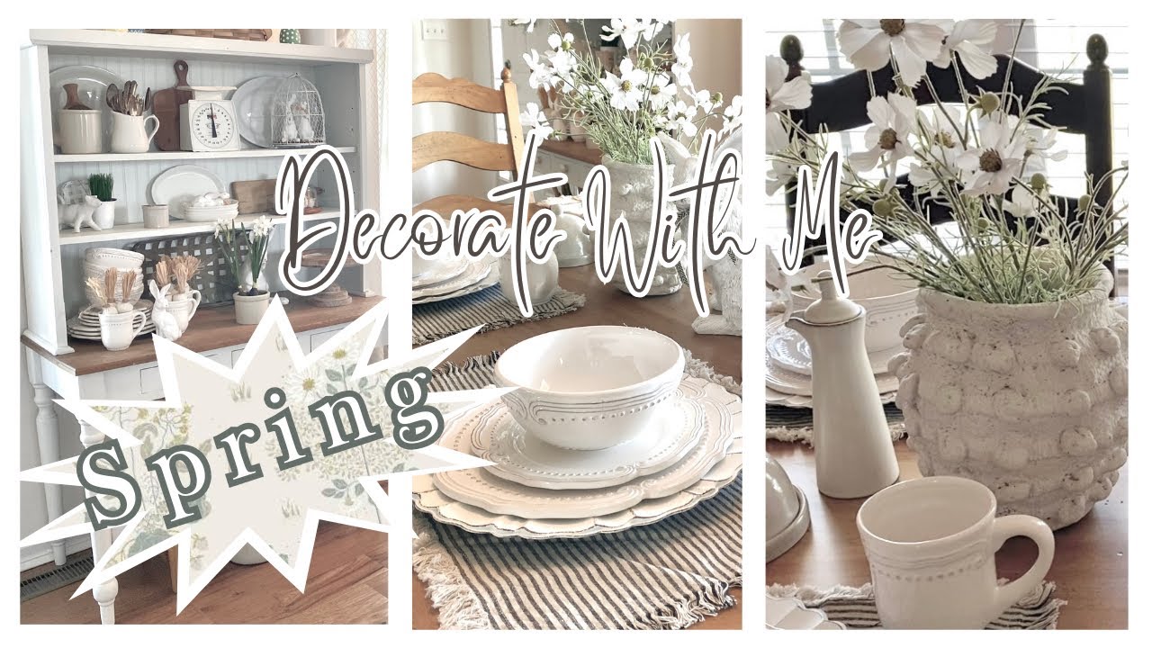 SPRING 2025🍃 DECORATE WITH ME FARMHOUSE COTTAGE HOME DECORATING IDEAS