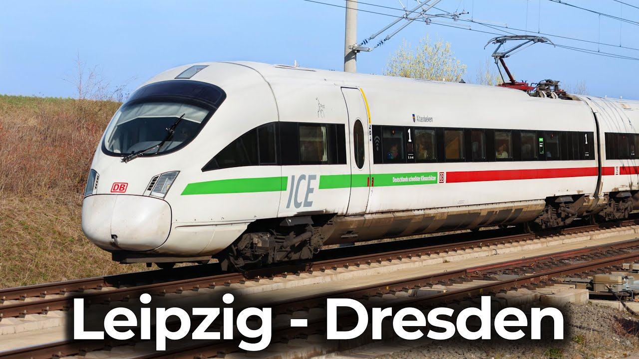 Im ICE-T quer durch Sachsen | 4K Führerstandsmitfahrt: Leipzig - Dresden | BR 411 – Deutsche Bahn