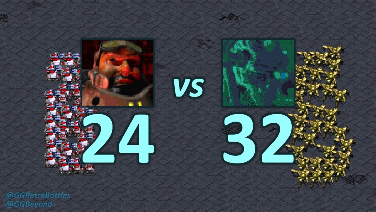 24 Siege Tanks vs 32 Dragoons - Similar Cost - StarCraft Retro Battles