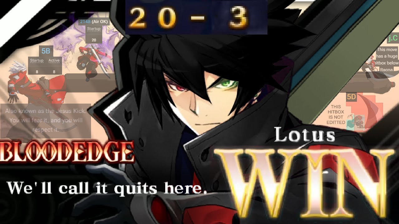 BBCF2 - Ragna (Lotus) vs Kokonoe (Kam) - FT20 - 28/10/2025