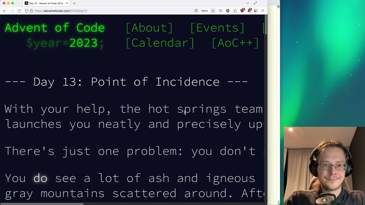 AoC 2023, Day 13: Point of Incidence, part 1 (Haskell)