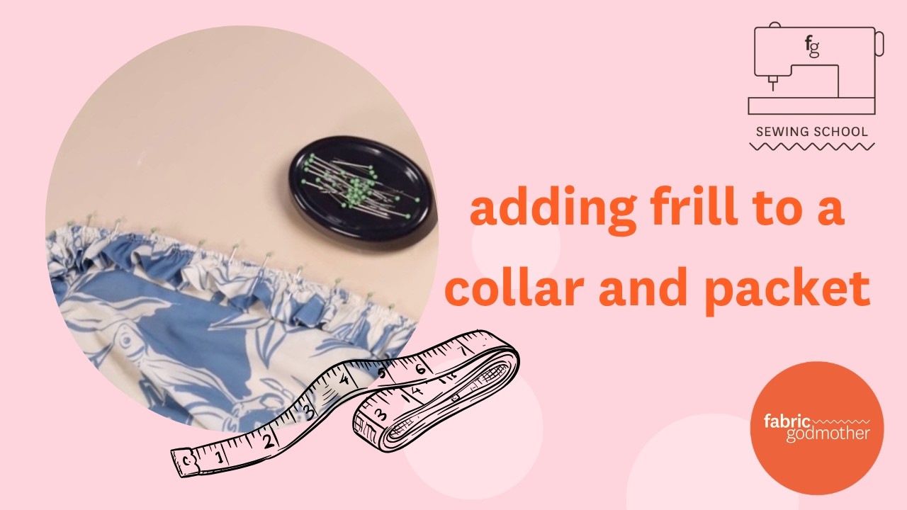 Adding a frill to a collar and placket of a blouse