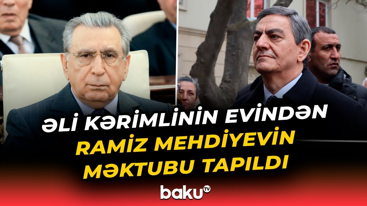 AXCP sədrinin evindən Ramiz Mehdiyevin məktubu tapıldı