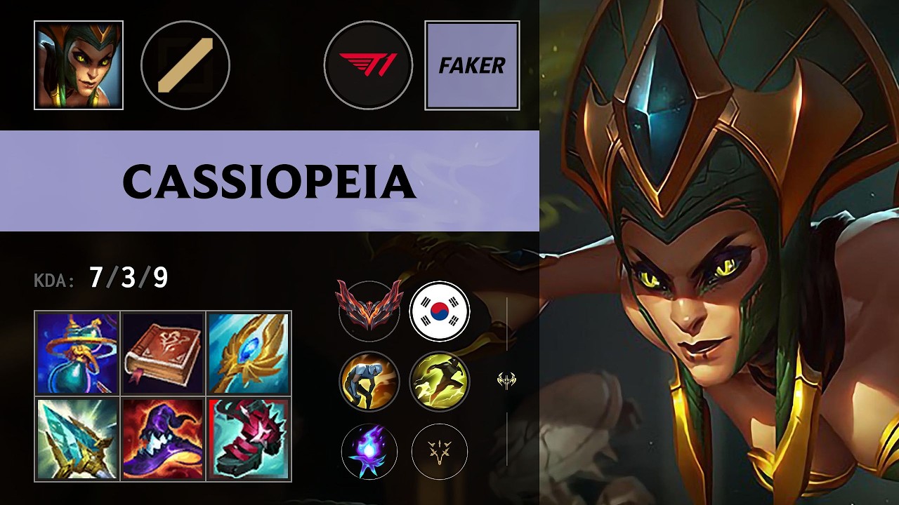 (T1 Faker) Cassiopeia Mid vs Sylas - KR Grandmaster Patch 26.13