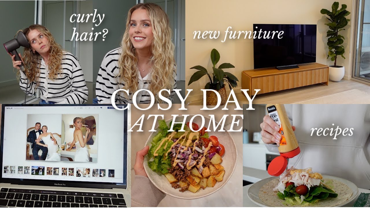 Cosy day at home VLOG | home updates + creating my wedding album (ft. Milk Books)