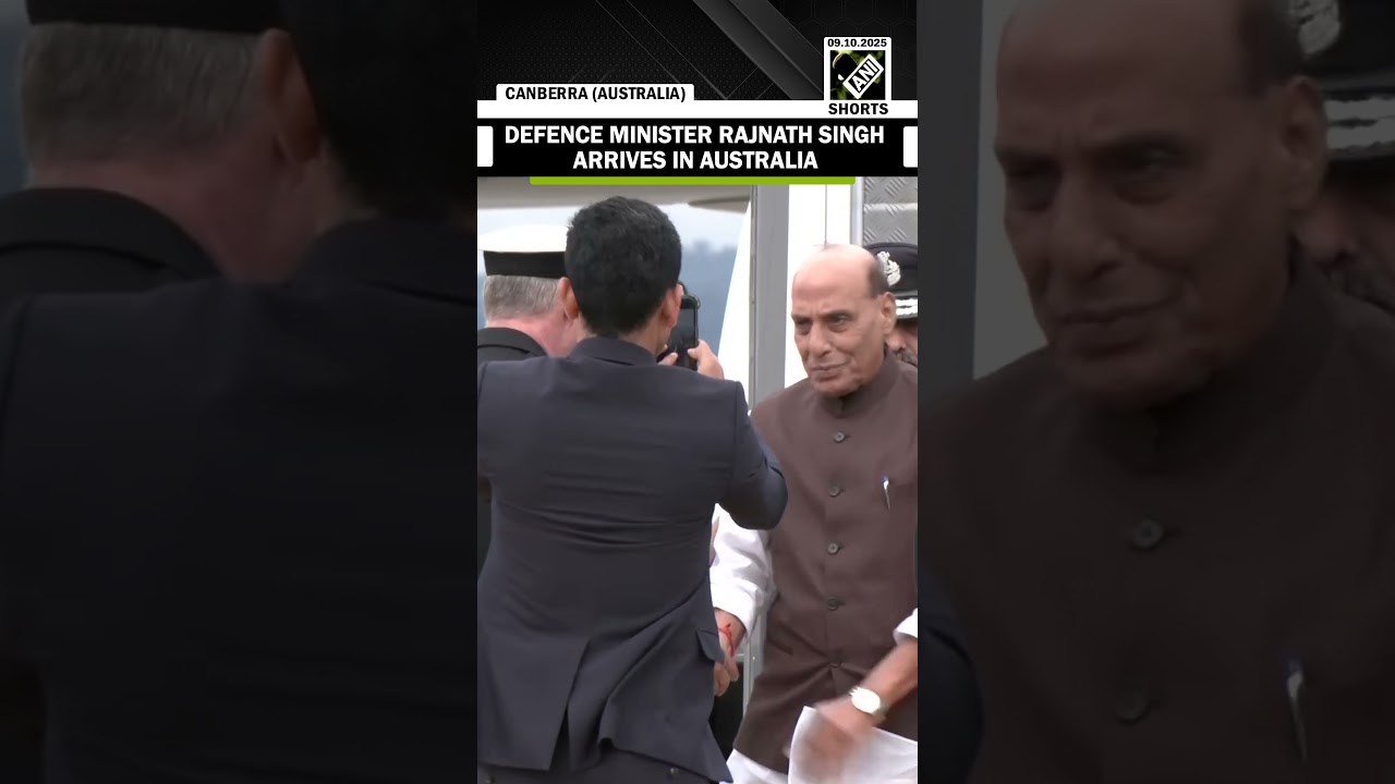 Indian Defence Minister Rajnath Singh arrives in Australia&rsquo;s capital city Canberra