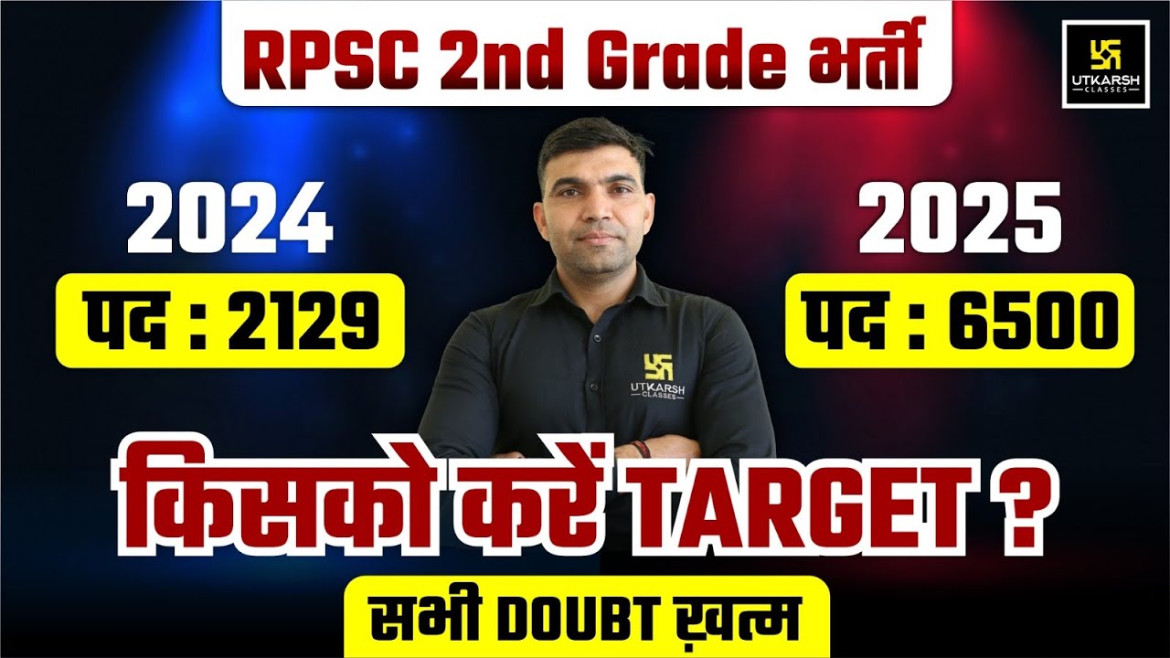 RPSC 2nd Grade Shikshak Bharti | 2024 vs 2025? | Complete Guidance By Narendra Sir