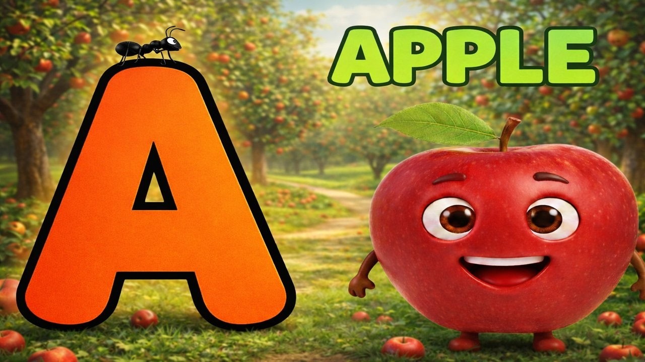 Phonics Song with TWO Words - A For Apple - ABC Alphabet Songs with Sounds for Children#kidssongs