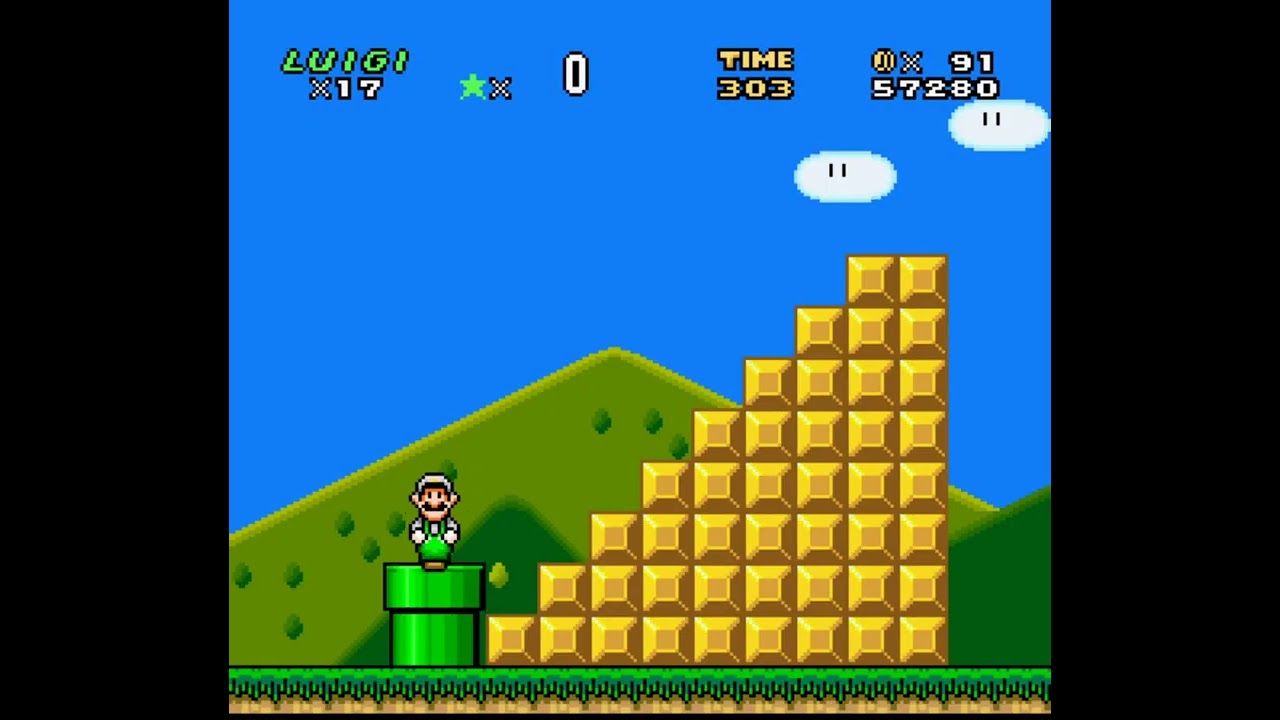 Retro Luigi World - Super Luigi Bros. - World 1