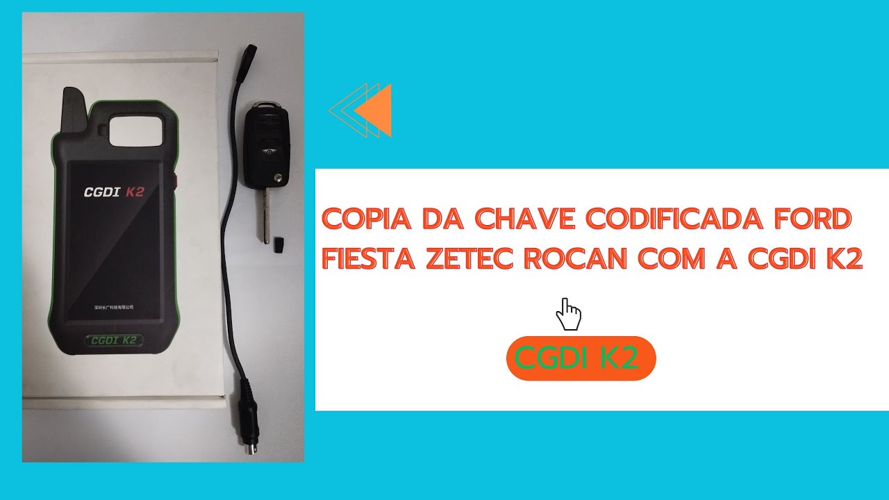 Copia da Chave Codificada Ford Fiesta Zetec Rocan com a CGDI K2