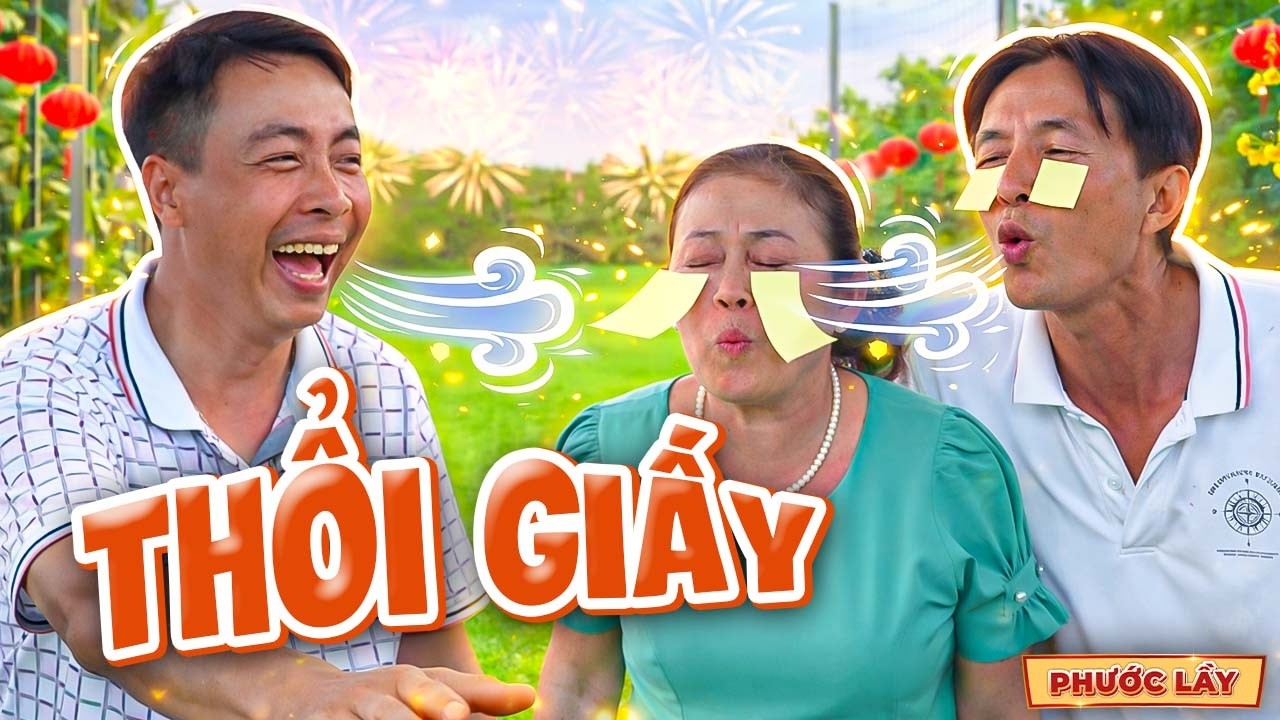 Thử Thách Thổi Giấy Dính Mặt Vui Nhộn | Phước Lầy