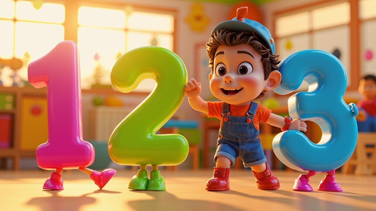 Counting 1 - 10 Song for toddlers | Fun Number Song 1️⃣ to 🔟 for Kids 🎨✨