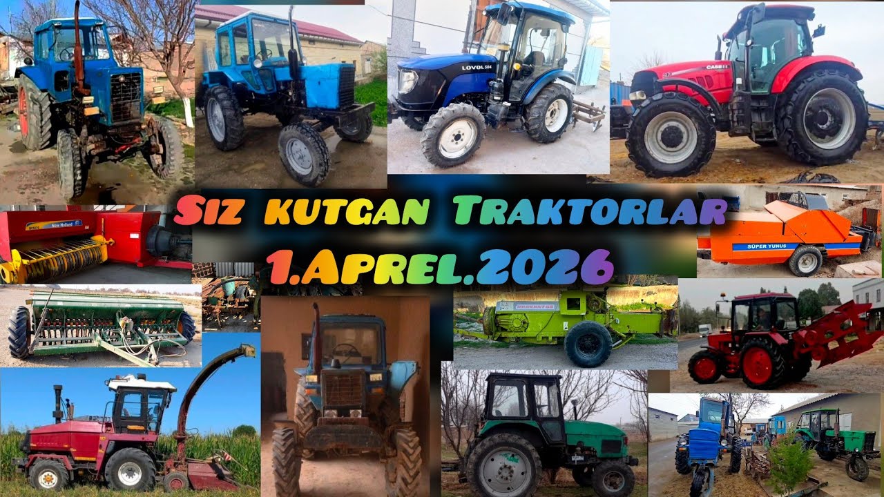 SIZ KUTGAN Traktorlar 1.Aprel.2026 Belarus Mtz Ttz T28 Polesya Kombayn Puma-210 Loval-504 Claas-55.