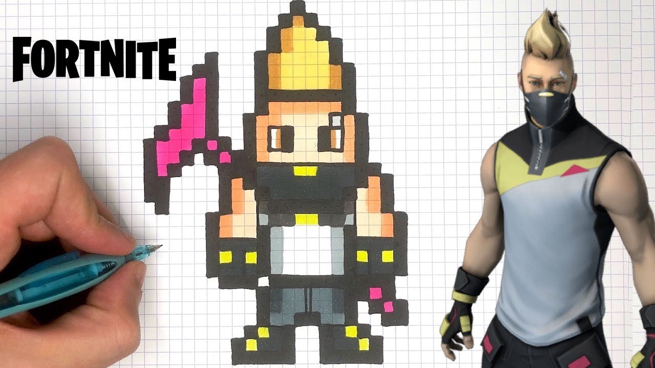 DESSIN FACILE - NOMADE PIXEL ART FORTNITE