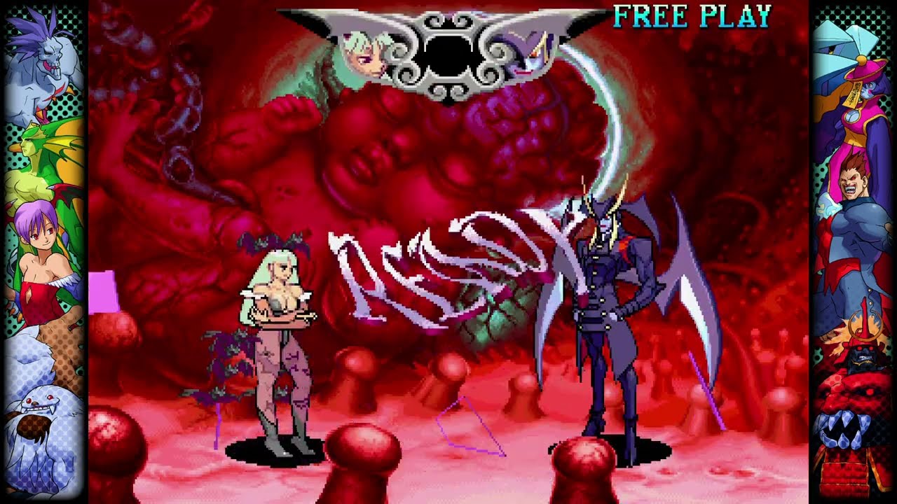 Vampire Savior: The Lord of Vampire - Morrigan Arcade Playthrough