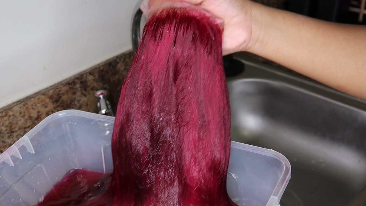 HOW TO DYE YOUR HAIR BURGUNDY | WATER COLOR METHOD | EULLAIR HAIR