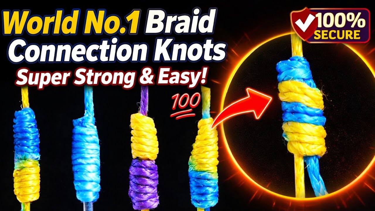 World Top -5  Braid Connection Knots – Super Strong & Easy! 💯🎣FULL VIDEO 💯✅✅✅💯