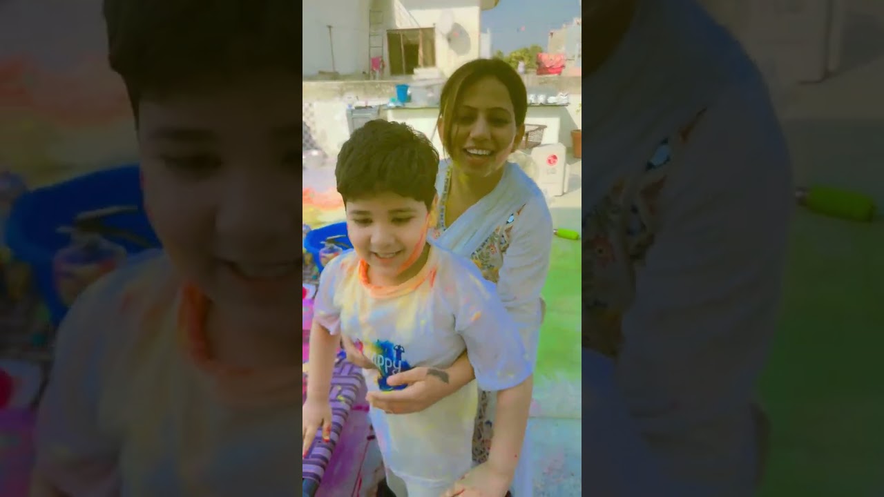 holi celebration with family 😍