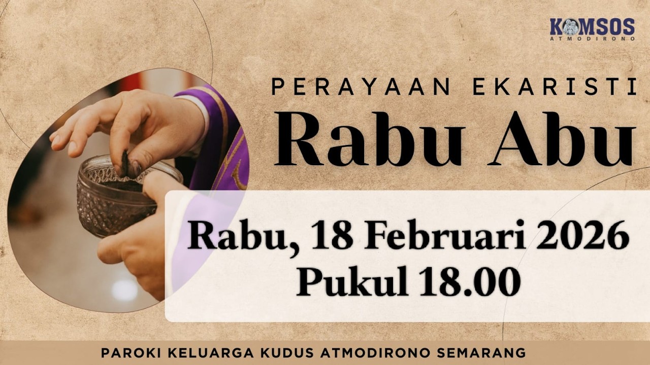 Misa Rabu Abu - 18 Februari 2026 - pk 18.00