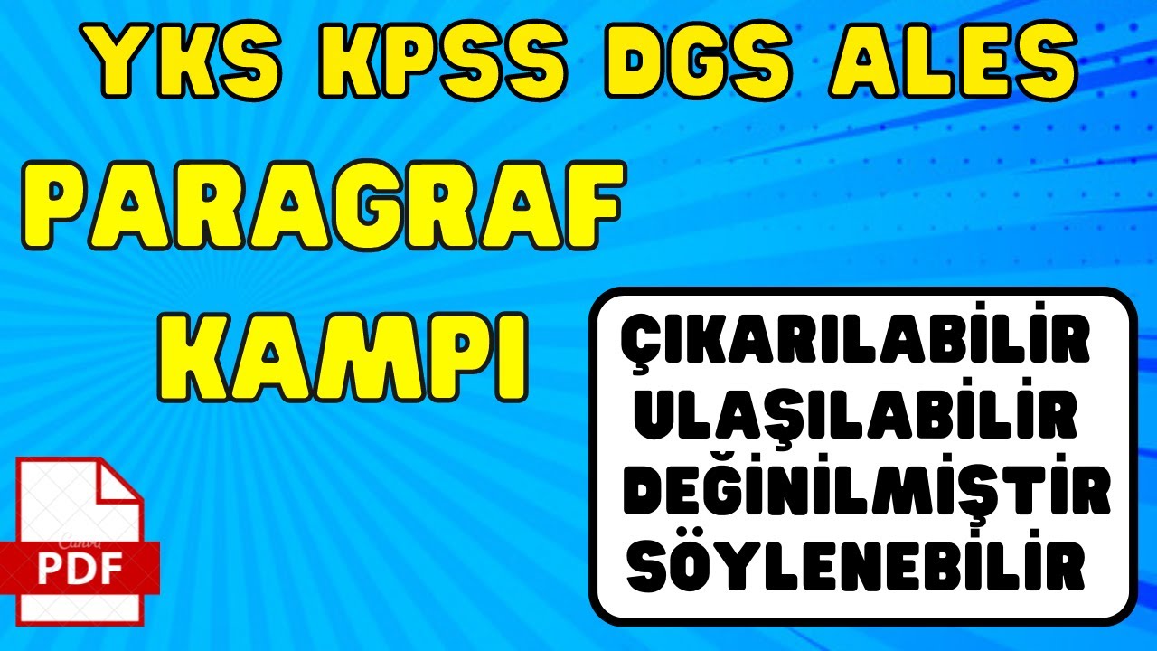 Paragraf Kampı | Çıkarılabilir, Değinilmiştir, Söylenebilir, Ulaşılabilir Soruları | Kutlu Hoca