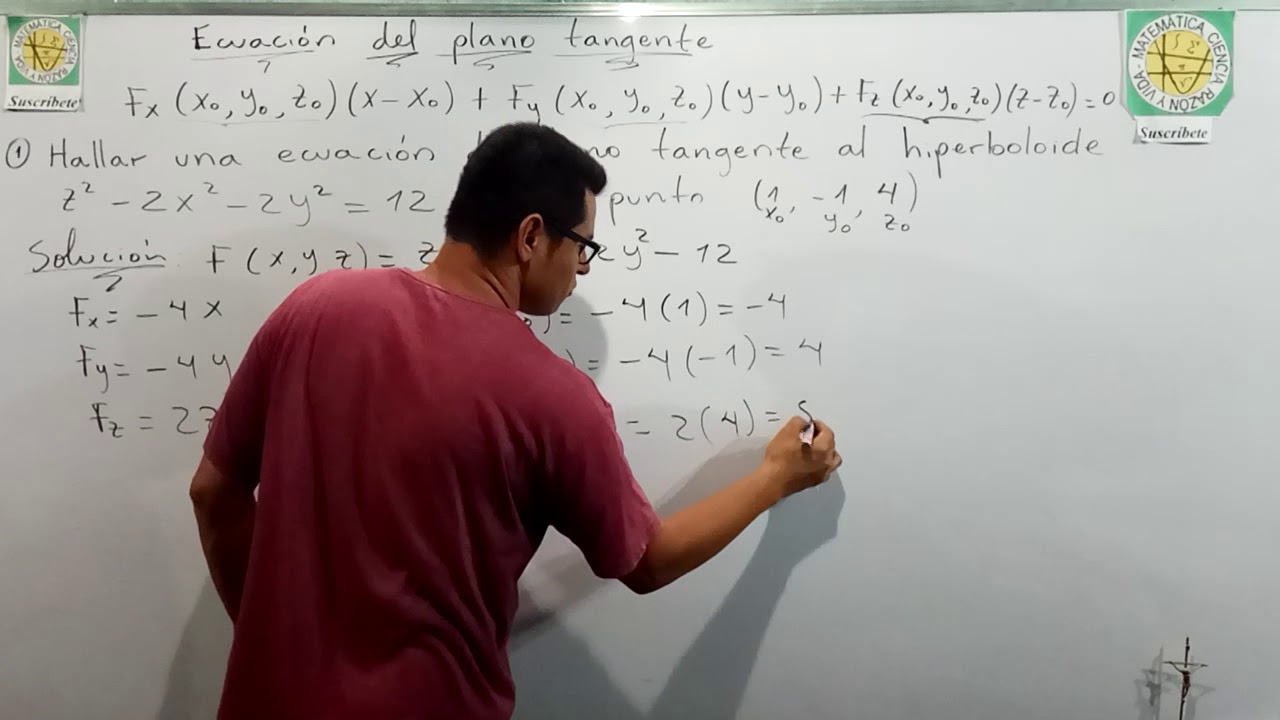 ECUACIÓN DEL PLANO TANGENTE