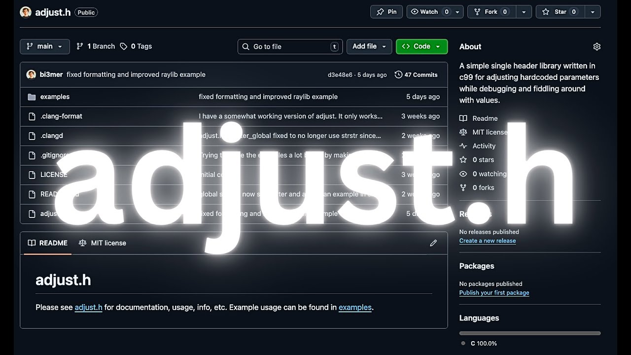 От 100 компиляций до нуля: adjust.h (горячая перезагрузка C)