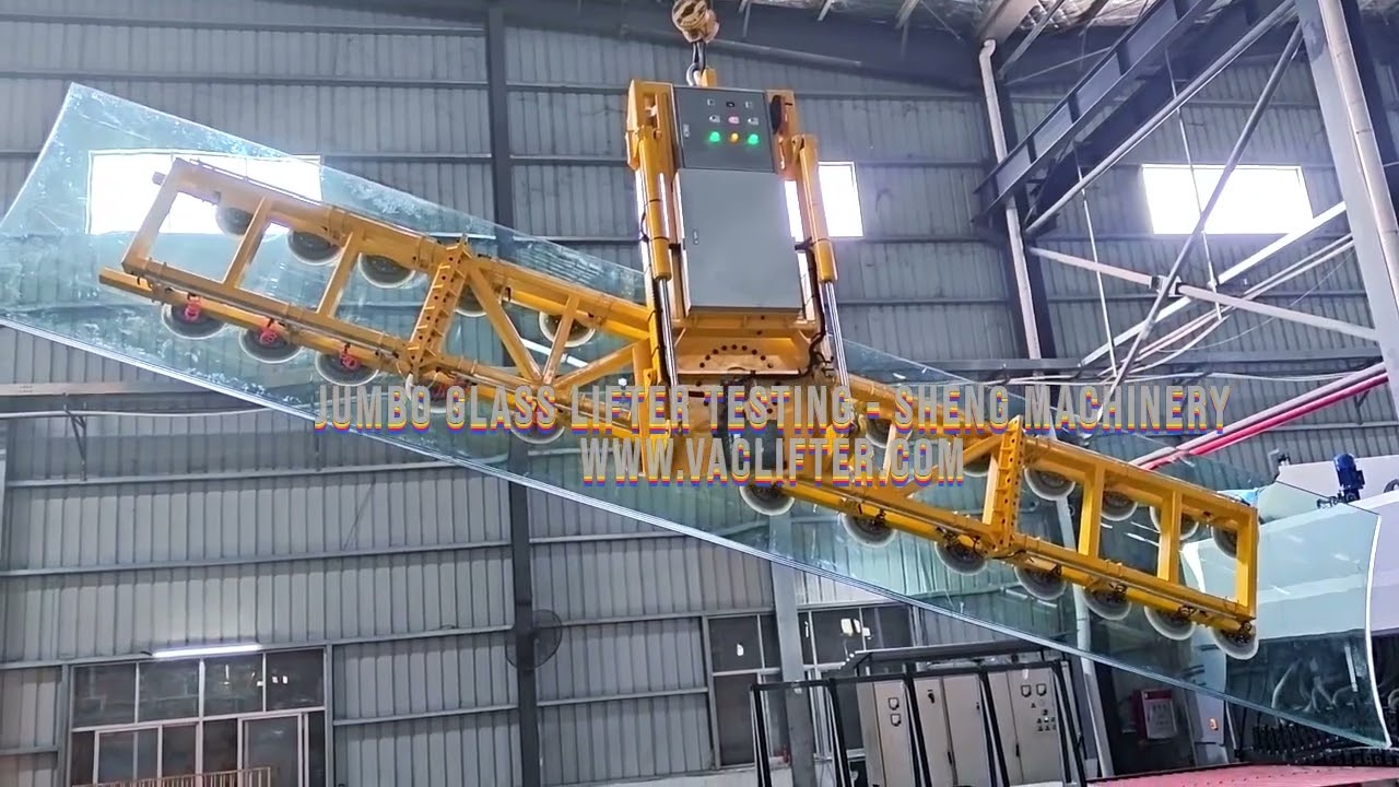 Jumbo Glass Vacuum Lifter (flat & curved) Test & Demo