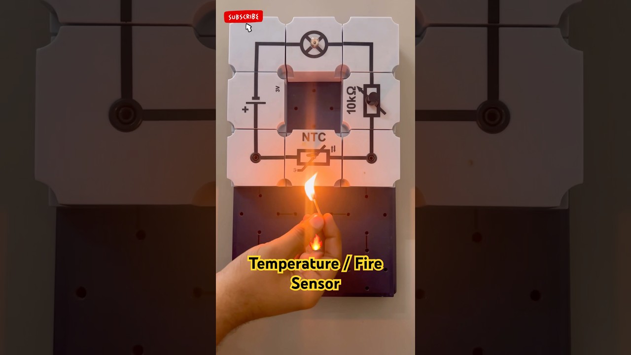 NTC Thermistor! Temperature sensor! Fire sensor experiment #science #physics #thermistor #fire #asmr