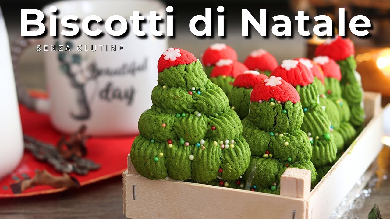 Biscotti alberelli di Natale senza glutine e senza mix pronti