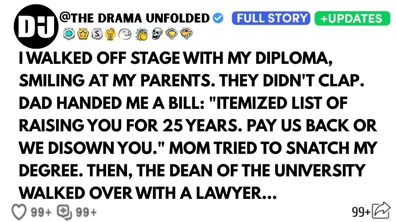 My Parents Humiliate Me With A $200k Invoice At At My Graduation—The Dean Had A Secret For Them