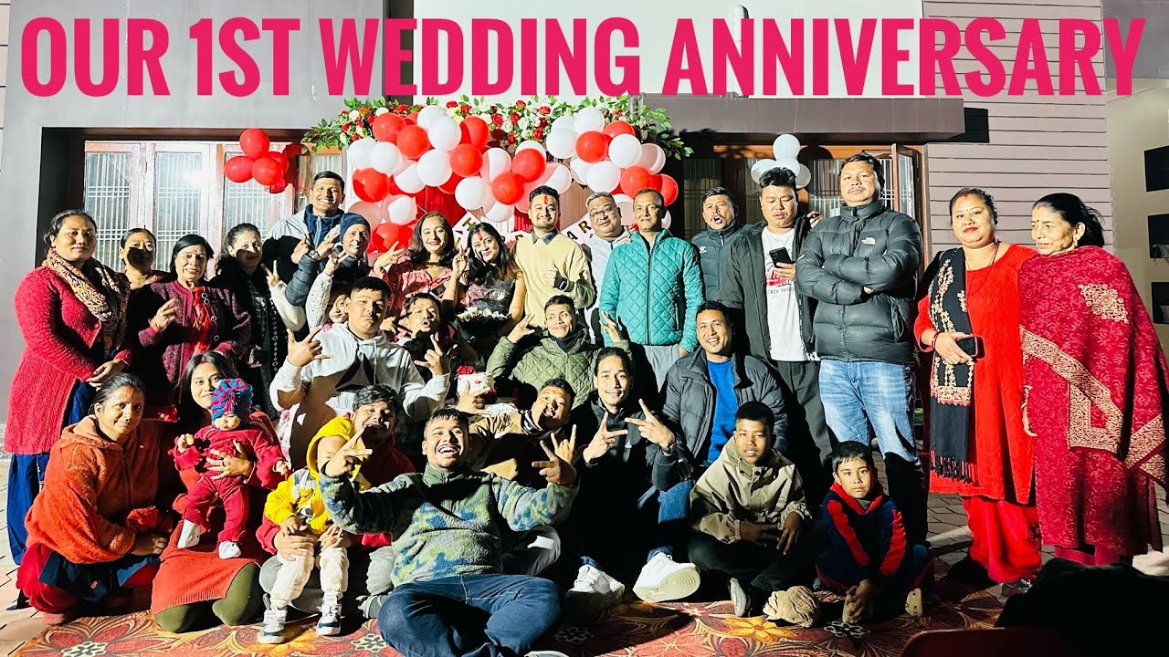 OUR FIRST WEDDING ANNIVERSARY VLOG || FAMILIES AND FRIENDS GET TOGETHER PARTY || 4k