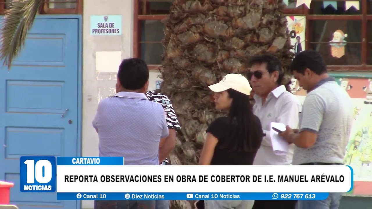 #santiagodecao - REPORTA OBSERVACIONES EN OBRA DE COBERTOR DE I.E.  MANUEL ARÉVALO