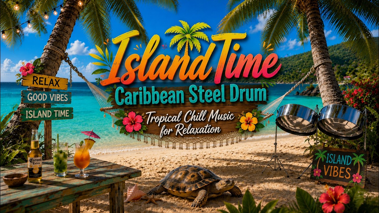 Island Time | Caribbean Steel Drum Tropical Music for Relaxation,Party & Vacation Mood