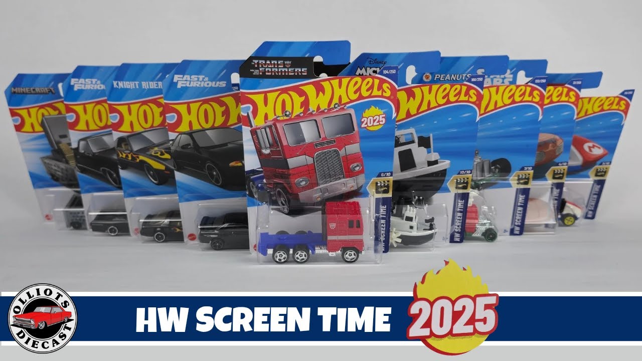 Hot Wheels Screen Time 2025 - Including Optimus Prime