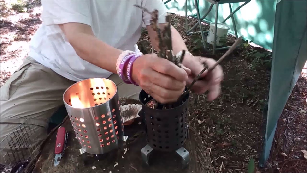 Comparaison de mes réchauds à pellets et bois bushcraft