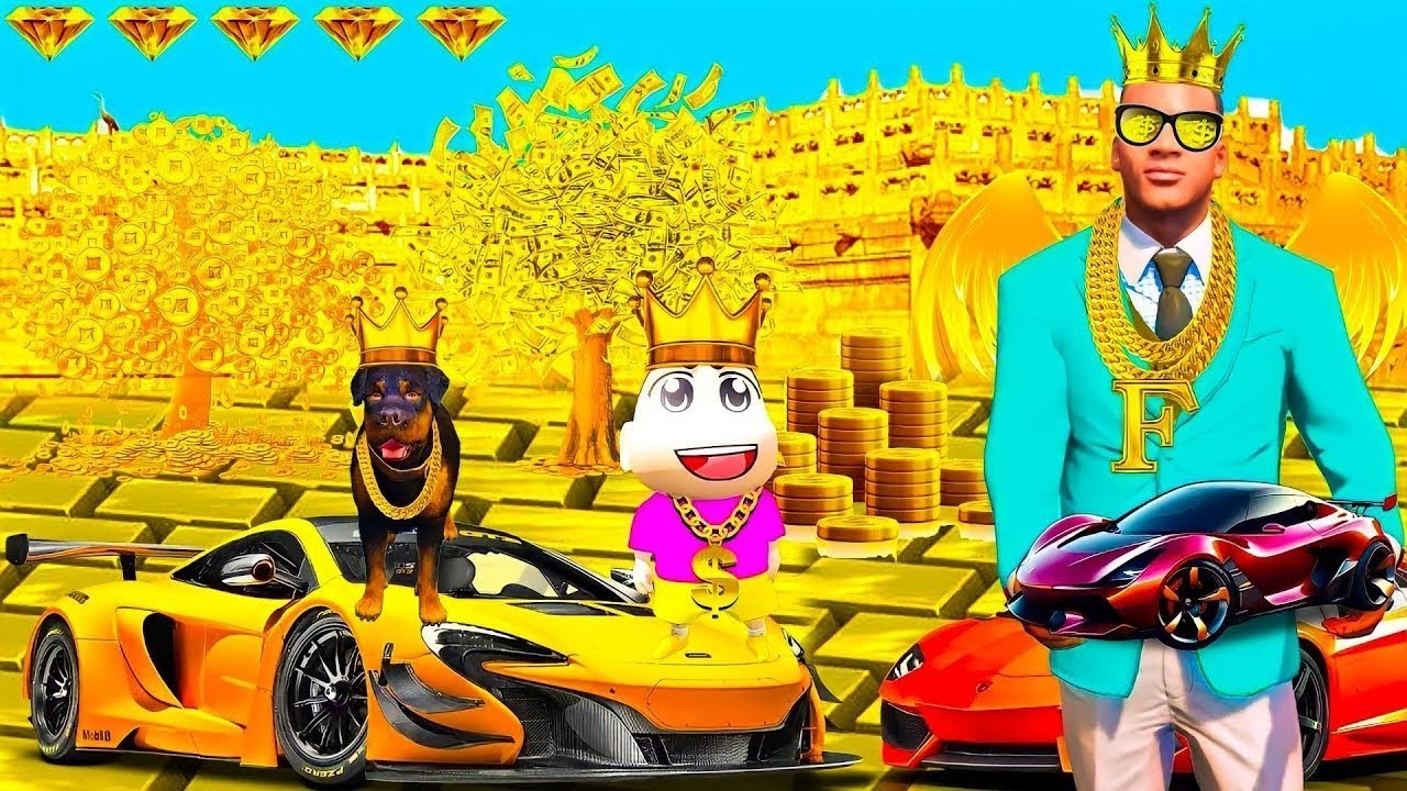 Shinchan and Franklin Touch Anything Become Gold in GTA 5